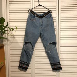 VINTAGE Bill Blass Embroidered Jeans — Size 14